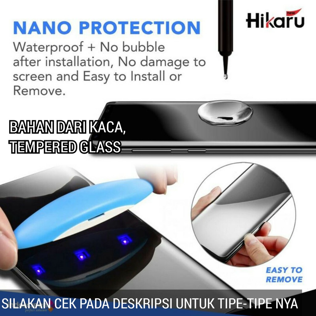 Tempered glass UV HIKARU SAMSUNG S20 ULTRA S20/S10/S9/S8 PLUS S10/S9/S8 S7edge