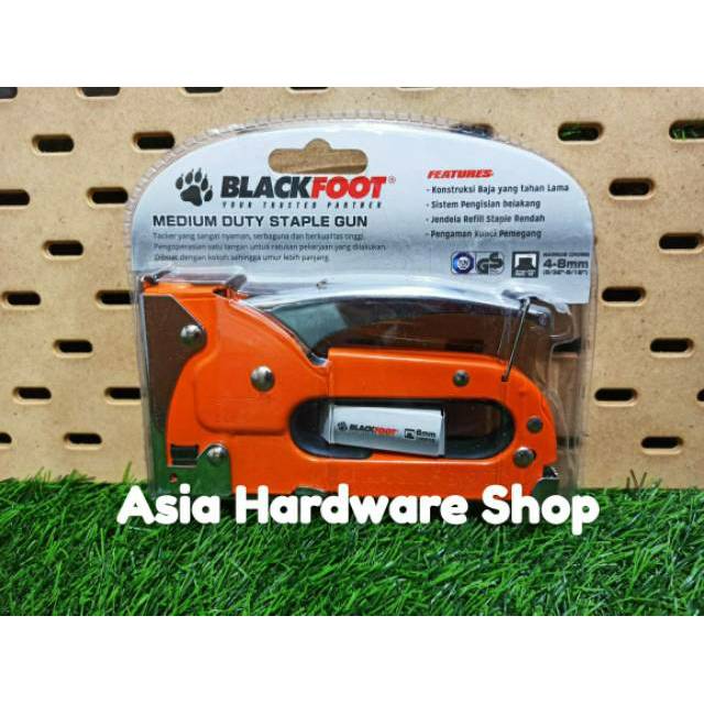 

Staple Gun BLACKFOOT Staples Alat Tembak Jok Steples Hekter Jok 4 6 8 mm