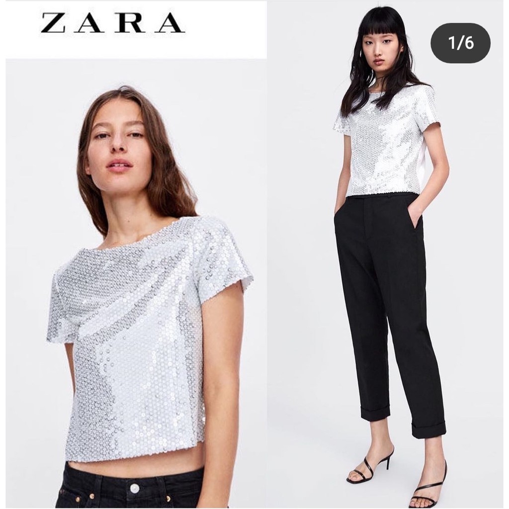 Zara Sequin Blouse