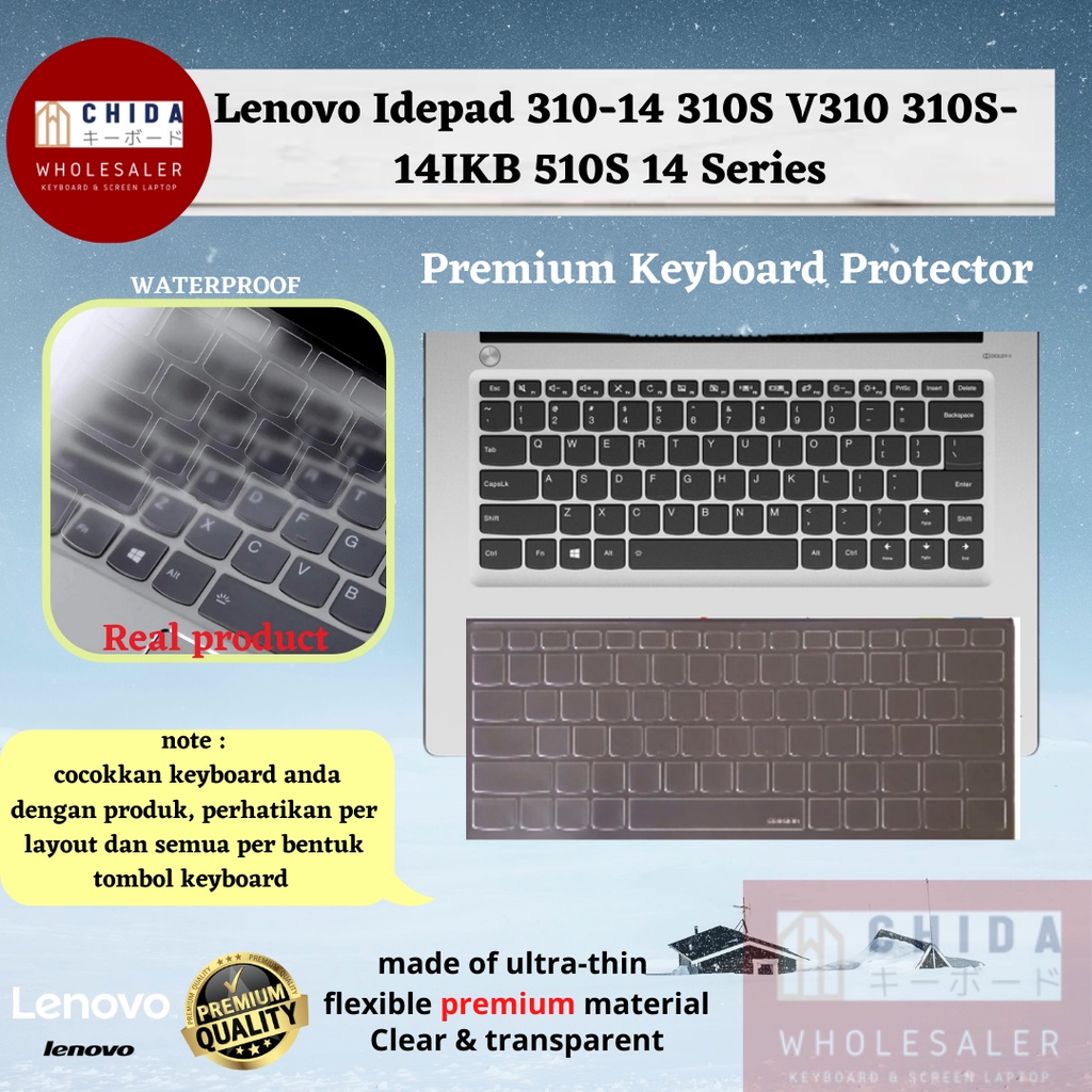 Keyboard Protector Lenovo Ideapad  310S 14 series / Premium Keyboard Protector / Cover laptop lenovo