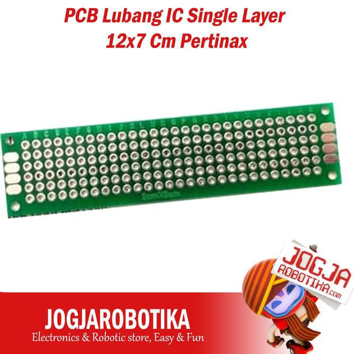 PCB Lubang IC Double Layer 2x8 Cm Fiber FR4
