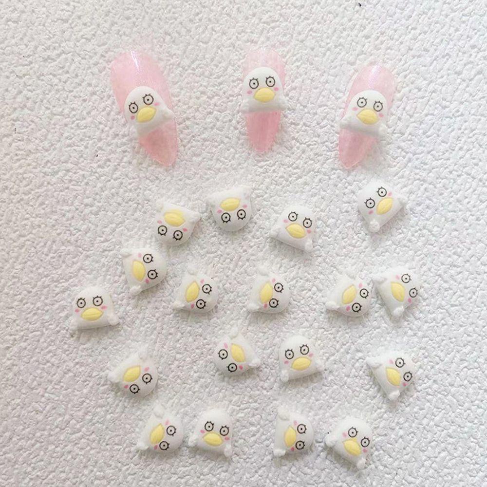 Set Aksesoris Perhiasan Kuku Motif Kartun Beruang Anjing Bahan Resin Gaya Jepang Untuk Dekorasi Manicure