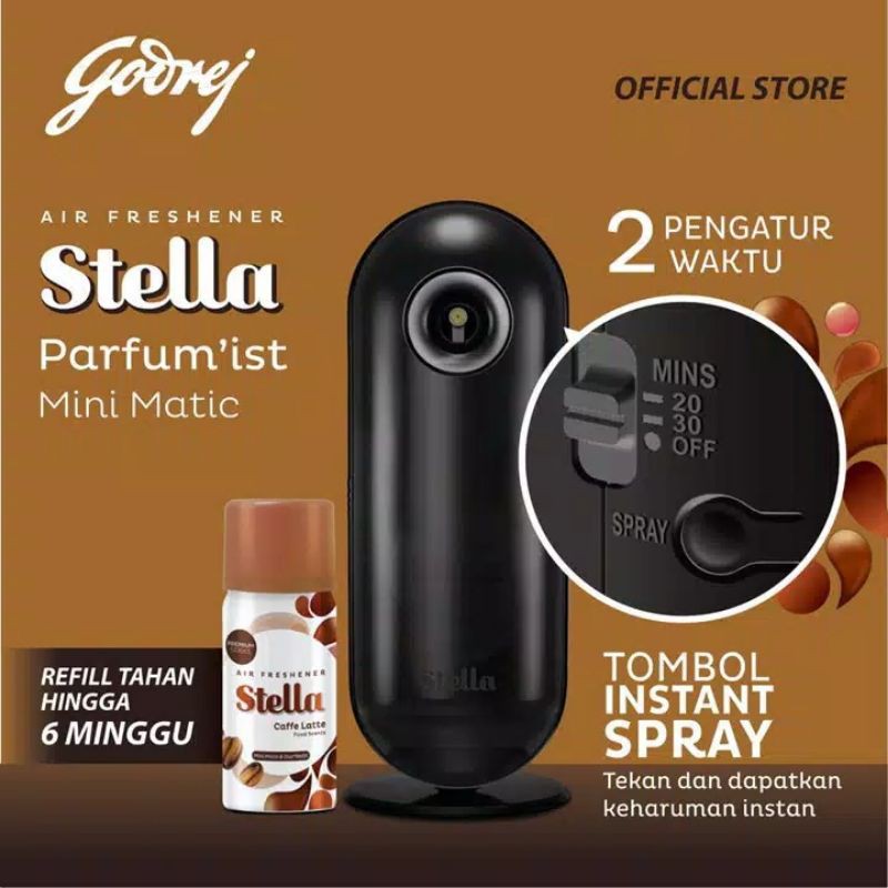 STELLA MINI MATIC ALAT COFFE LATTE gratis baterai+refill