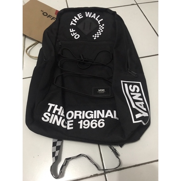VANS SNAG BACKPACK BLACK WHITE ORIGINAL
