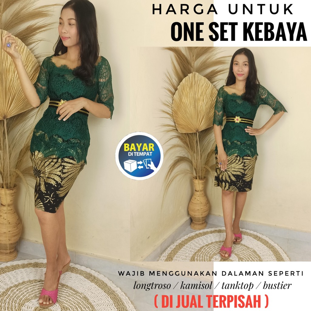 Setelan Kebaya Bali Modern 2021 Modifikasi Serena dan rok Katun Batik Pendek bali wisuda pengantin