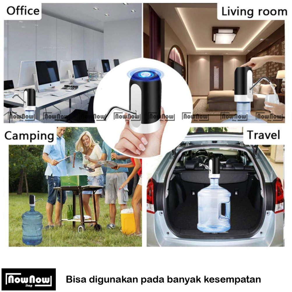 Pompa Air Galon Elektrik Portabel Recharge Able Dispenser Mini USB Charge Smart Button