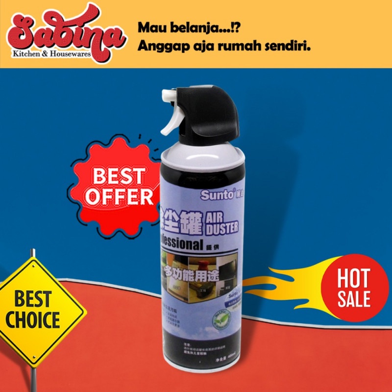 Semprotan Angin Bertekanan Tinggi Air Duster High Pressure 400ml 70PSI