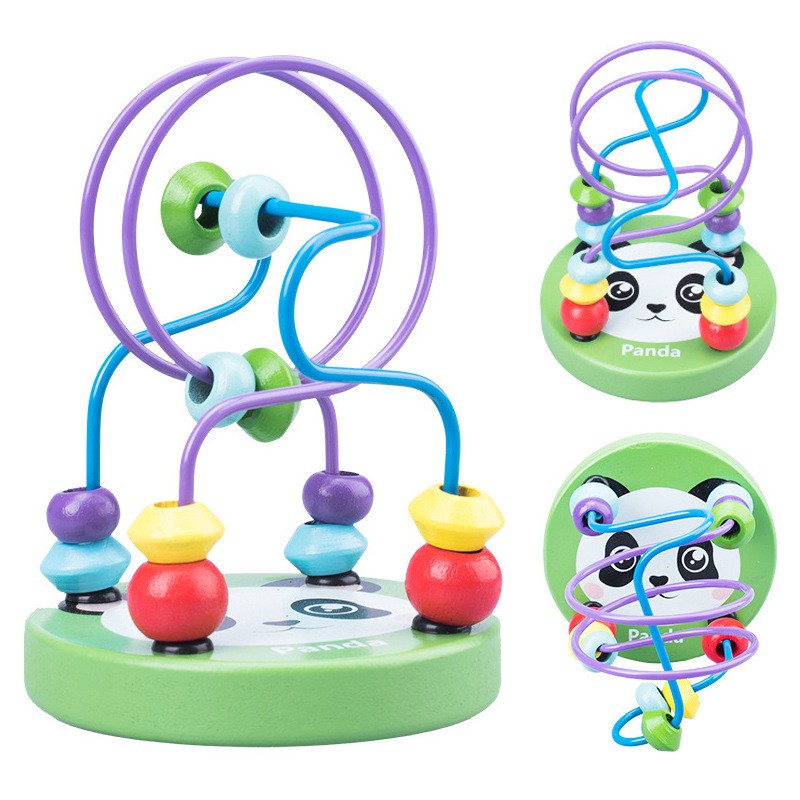 Mini Round Beads Wire game / mainan alur kawat kecil / Alat Hitung Anak