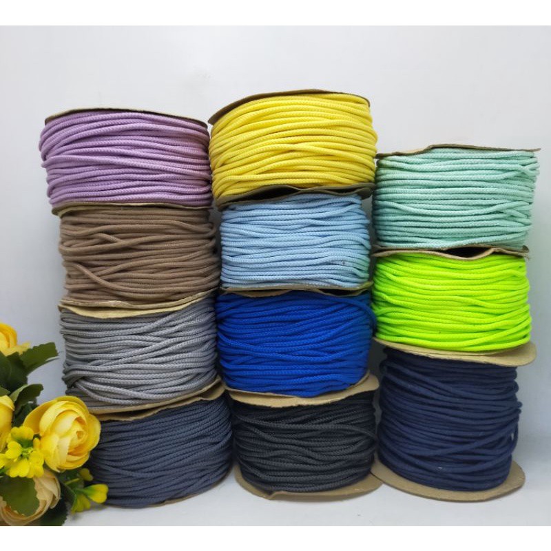 Tali Gelang Tali Prusik Polos 2mm Tali Prusik Meteran Tali Strap Masker Part 2