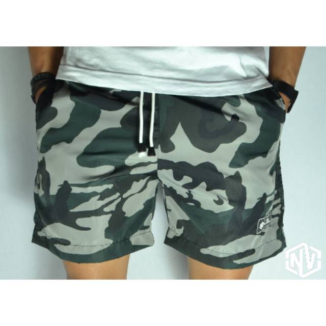 Army Abu - Celana Pendek Santai Original Noir Vetements