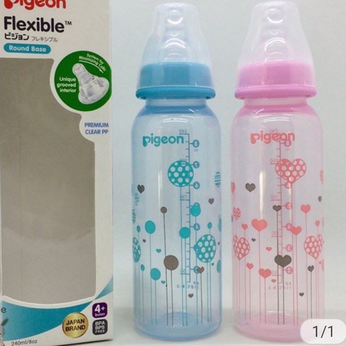 PIGEON Botol Susu PP Clear RP 240ml Standard Neck baby bottle Botol Dot Feeding Bottle