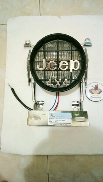 Lampu jeep new H4 plus breket tulang rx king