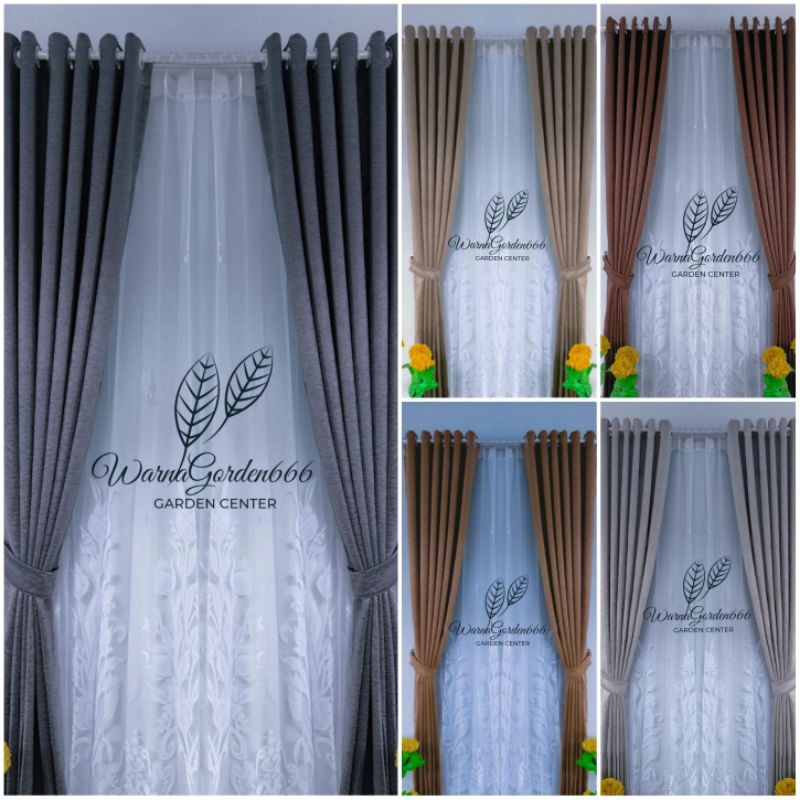 Gorden Blackout polos doff  minimalis Gorden jendela Gorden pintu Gorden blackout polos