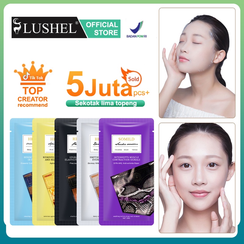 【COD】 HEMEIEL FACIAL MASKER Sheet Mask 5pcs Brightening Moisturizing Skincare Hydrating Essence Face