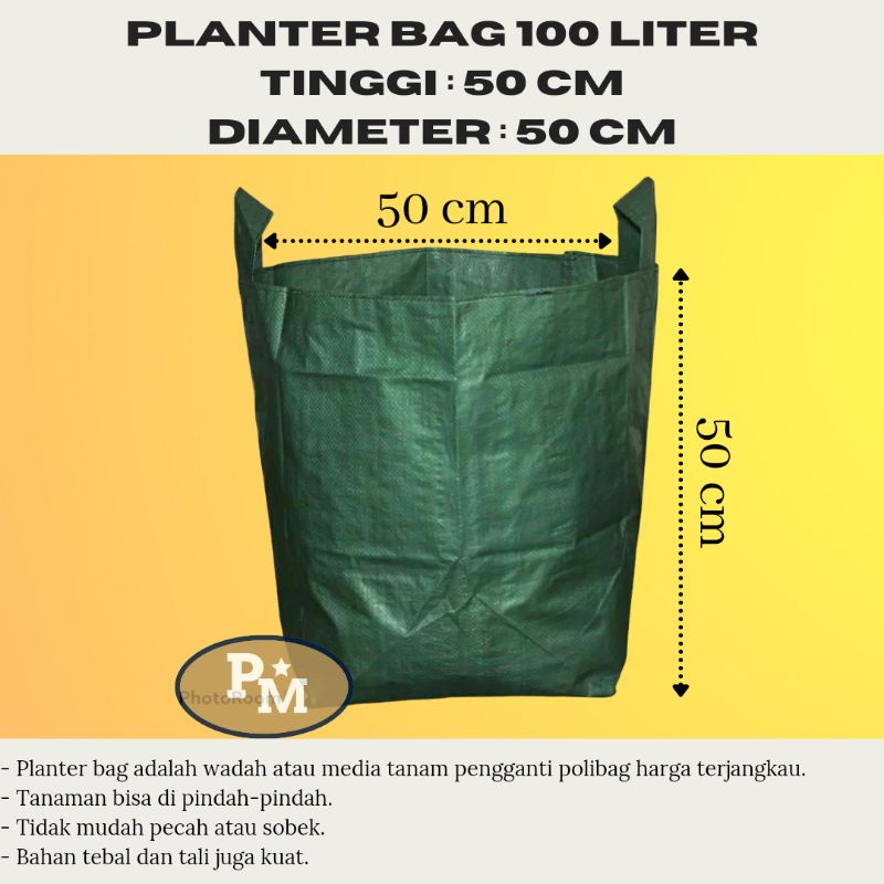Planter Bag 100 Liter Hijau Tebal /POT TANAMAN 100 LITER