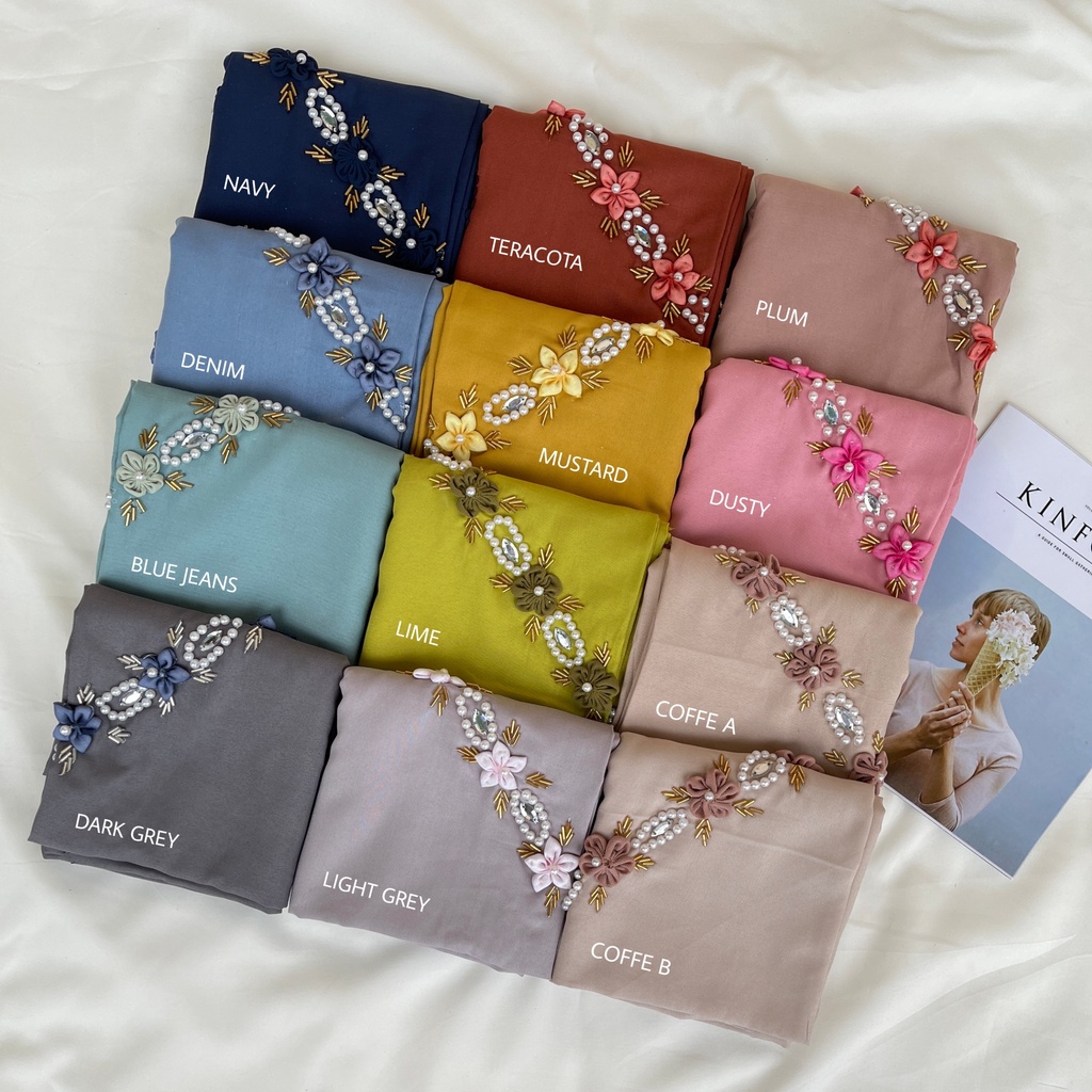 SQUARE VOAL MAWAR PAYET / SEGIEMPAT VOAL PAYET KODE C