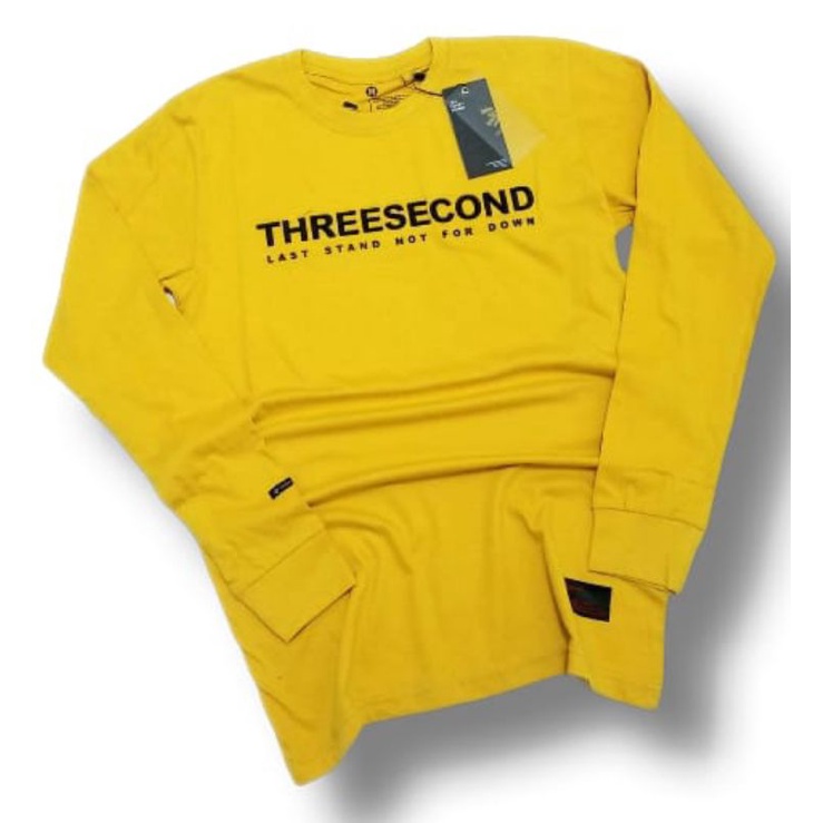 KAOS 3SECOND LENGAN PANJANG COWOK CEWEK UNISEX KAOS PRIA BAJU PRIA KAOS DISTRO ATASAN PRIA