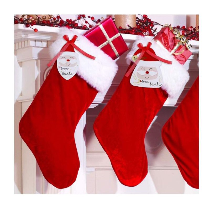 HANG TAG NATAL SANTA CLAUS SET HANG TAG MERRY CHRISTMAS SET 20PCS