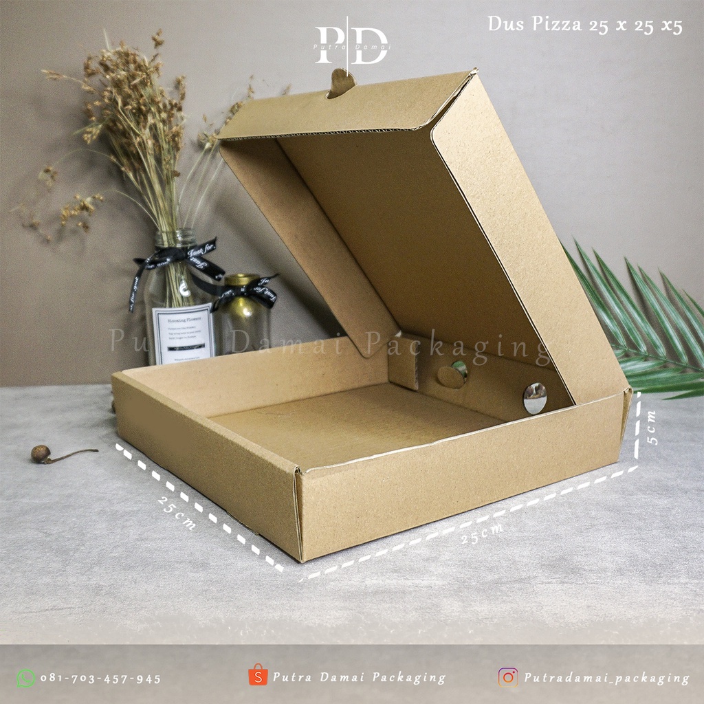 

5 PCS KARDUS PIZZA BOX PIZZA DONUT BAJU SUPPLIER UKURAN 25x25x5cm