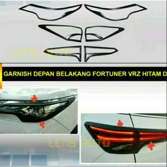 Garnis lampu depan/belakang all new fortuner