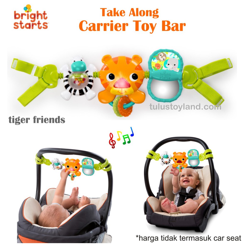 Bright Starts Take Along Carrier Toy Bar Mainan Rattle untuk di car seat stroller ayunan bouncer