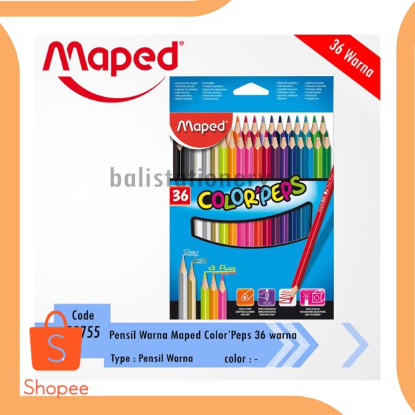 

Dijual Pensil Warna Maped Color Peps 36 Warna 18thM sparepart Berkualitas