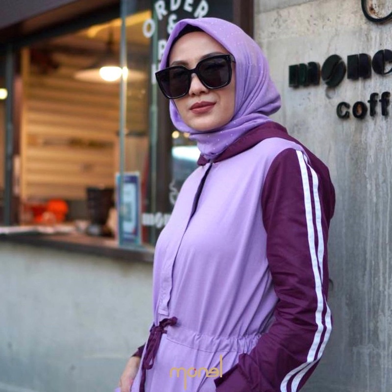Monel Boutique-Hoodie Lilac Dress-Monel-Gamis Monel-Dress Monel-