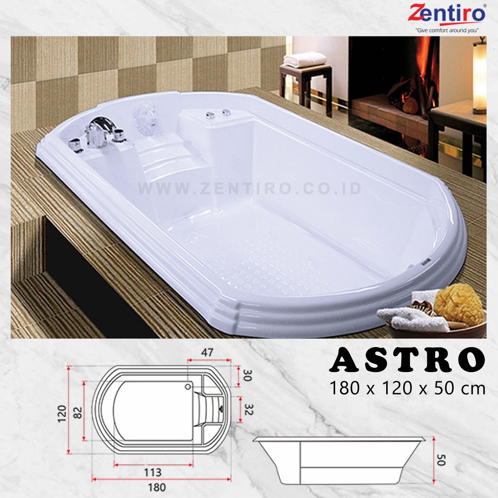 BATHTUB SUDUT || BATHTUB CORNER || BATHTUB MARBLE ZENTIRO ASTRO