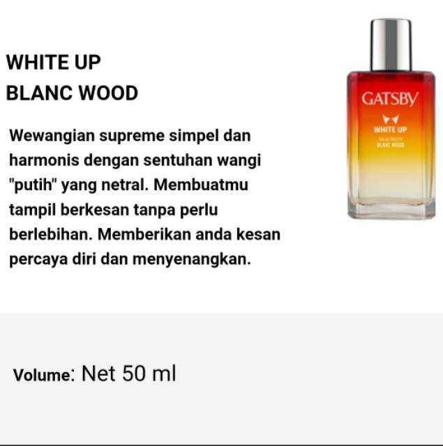 GATSBY WHITE UP EAU DE TOILETTE 50ML / PARFUM GATSBY WHITE UP / PARFUM PRIA