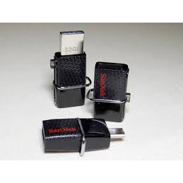FLASHDISK OTG SANDISK 32GB DAN 64 GB DD2 ORIGINAL USB FLASH SANDISK DUAL DRIVE