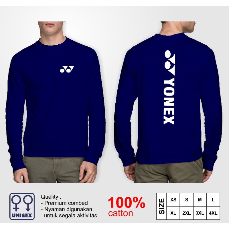 baju kaos badminton t-shirt kaos distro yonex baju olah raga badminton lengan panjang