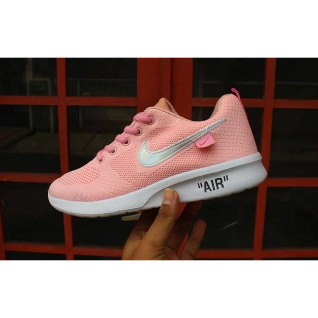 NEW NIKE ZOOM VEGASUS SIZE 36-40 SEPATU WANITA OLAHRAGA ABU PINK HITAM - HITAM, 37 FREE ONGKIR