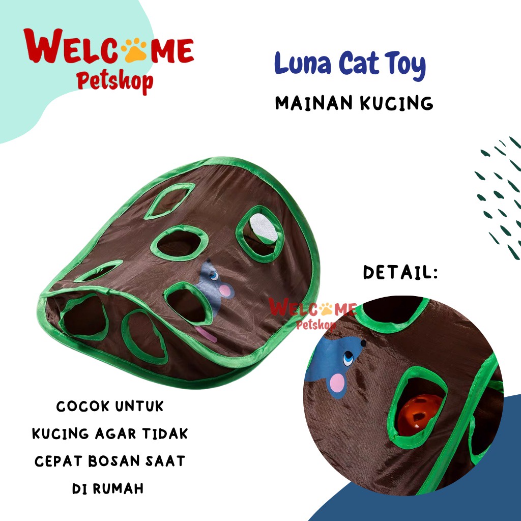 Luna Cat Toy Mainan Kucing Bola Tikus Lubang Cat Toy