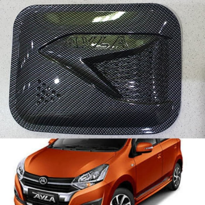 Tank cover tutup tangki bensin toyota AYLA motif carbon