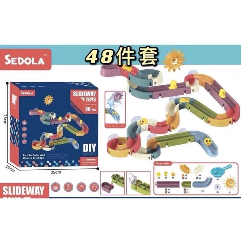 diy slide way sliding roll bath toy mainan mandi anak