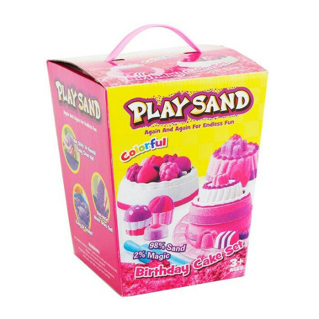 Pasir Ajaib Playsand Birthday Cake Set.Mainan Edukatif Anak