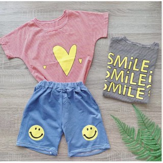 babyfit AB1 SMILE baju  setelan kaos  celana jogger anak 