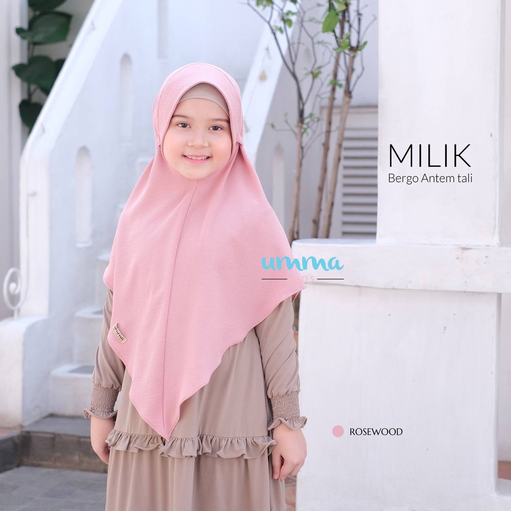 Umma Syari Bergo Milik bahan bianca crinkle Hijab Instan Antem griya_mey-rose wood