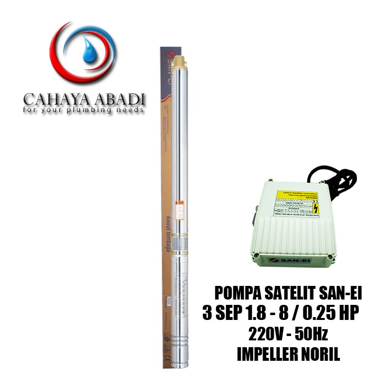 Jual POMPA SUBMERSIBLE SANEI - 3 SEP 1.8 - 8 - 0.25 HP - 220 V