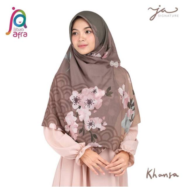 Hijab voal premium - printing - kerudung segi empat - jilbab Afra signature - daily hijab - scraf