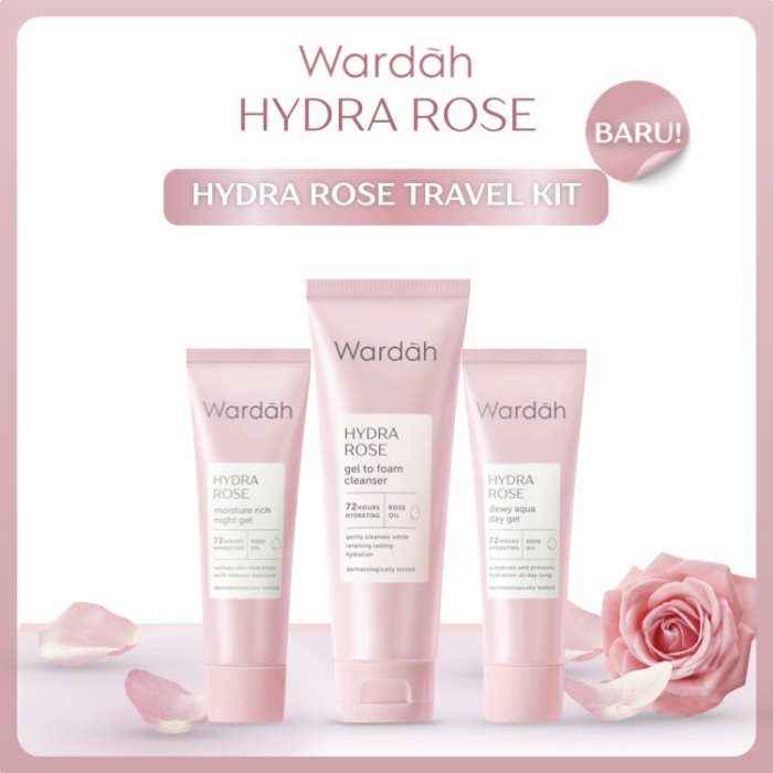 Wardah paket Hydra Rose 3pcs 17ml