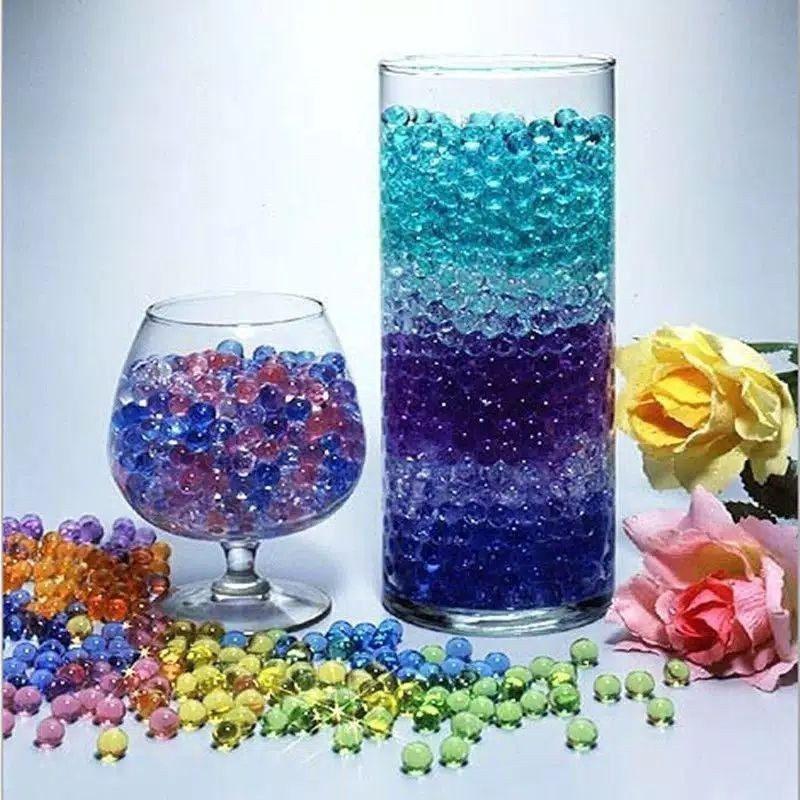 Hidrogel Warna Warni 5gr Setara 300gr Setelah Mengembang Water Beads Hydro Media Tanam Hidroponik Gel Mainan Anak Media Tanaman Hias Jelly Butiran Bulat Bola Menyerap Air Polymer Grosir Prakarya Malang