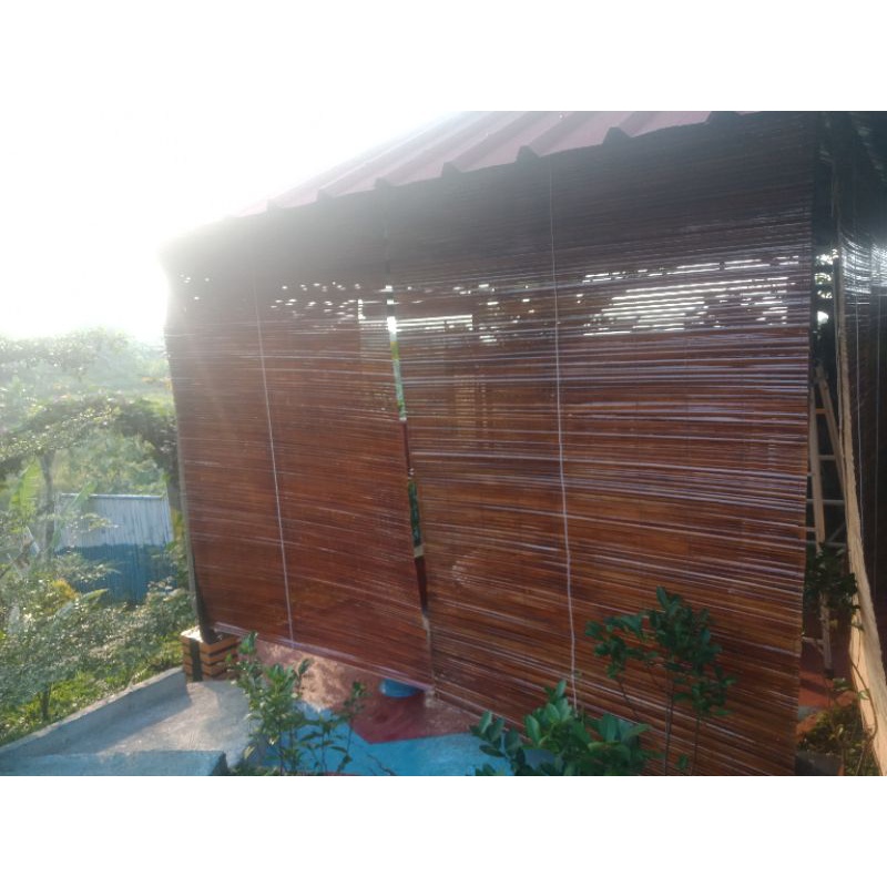 tirai krey bambu kulit plitur