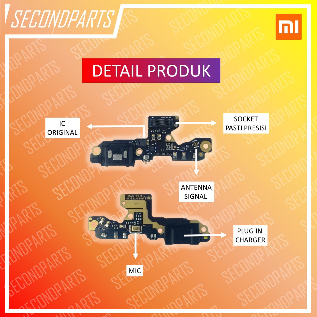 KONEKTOR CHARGER PAPAN MIC PLUG IN XIAOMI REDMI 7 ORIGINAL COPOTAN