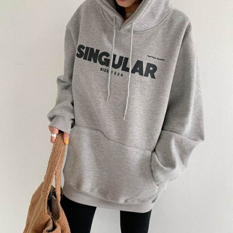 Hoodie SINGULAR (S M L XL 2XL 3XL 4XL 5XL 6XL) Jaket Jumper Emotional Balance Korean Harajuku Urban Style OVERSIZE Jumbo Unisex