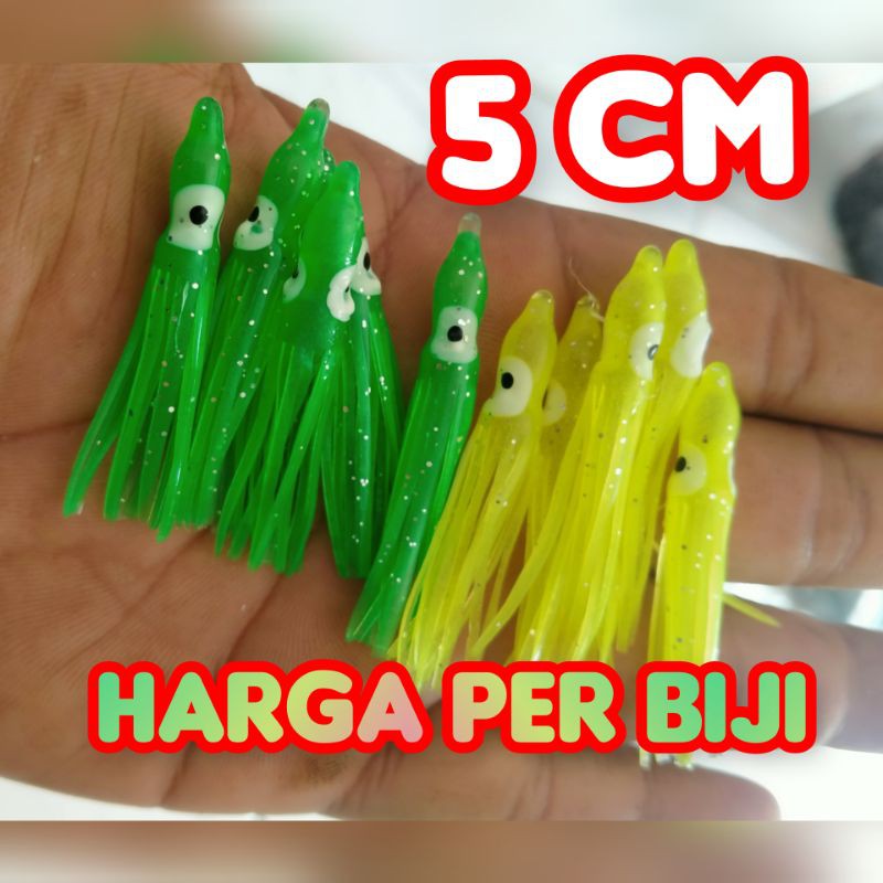 Cumi Karet Eceran Octopus Skirt Assist Jigging Hook