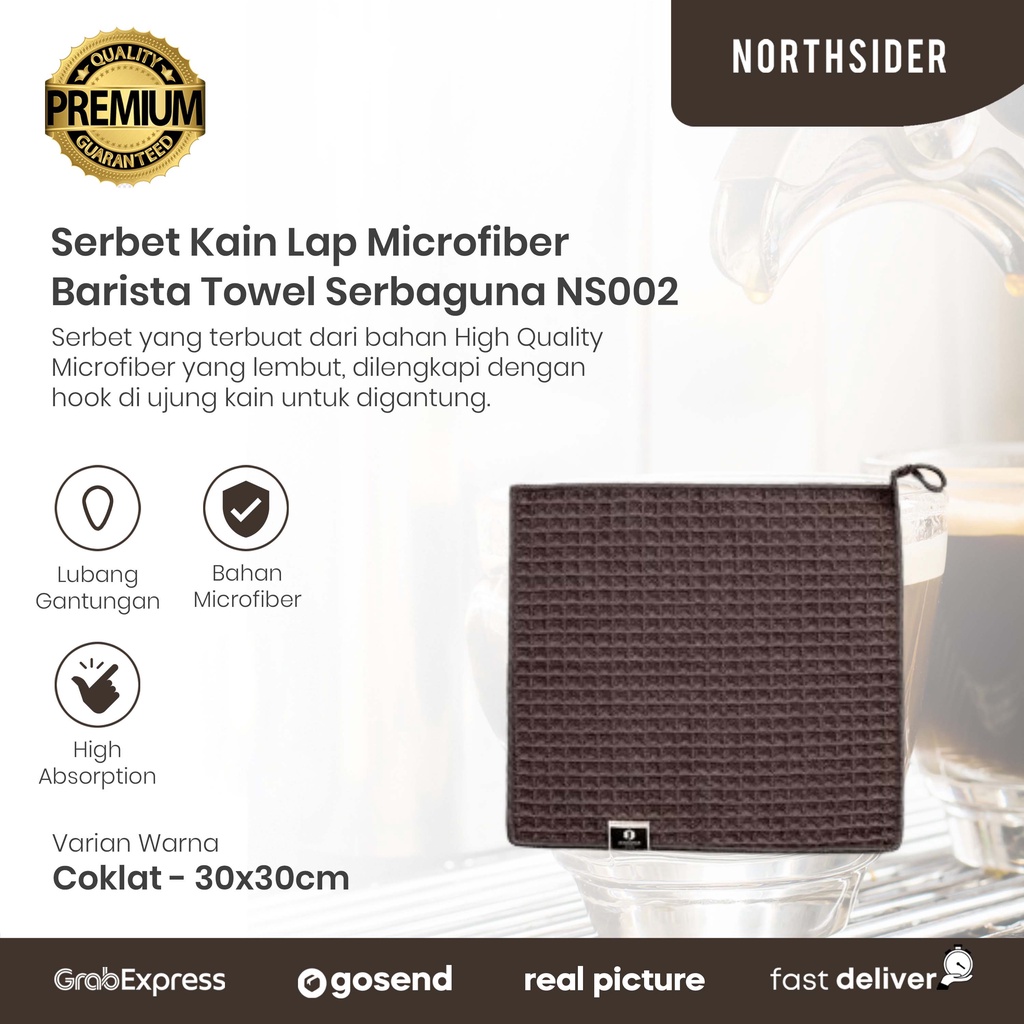 SERBET KAIN LAP MICROFIBER 30X30cm SERBA GUNA - BARISTA TOWEL NS002