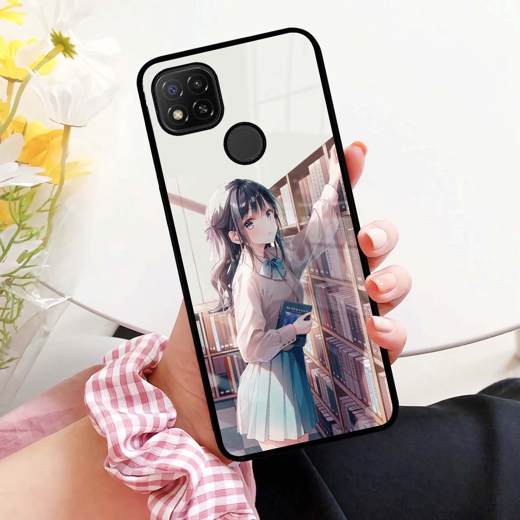 Case Glossy Kilau Hp Xiaomi Redmi 9C | Casing 9c | Case Mewah | Motif Anime Girl
