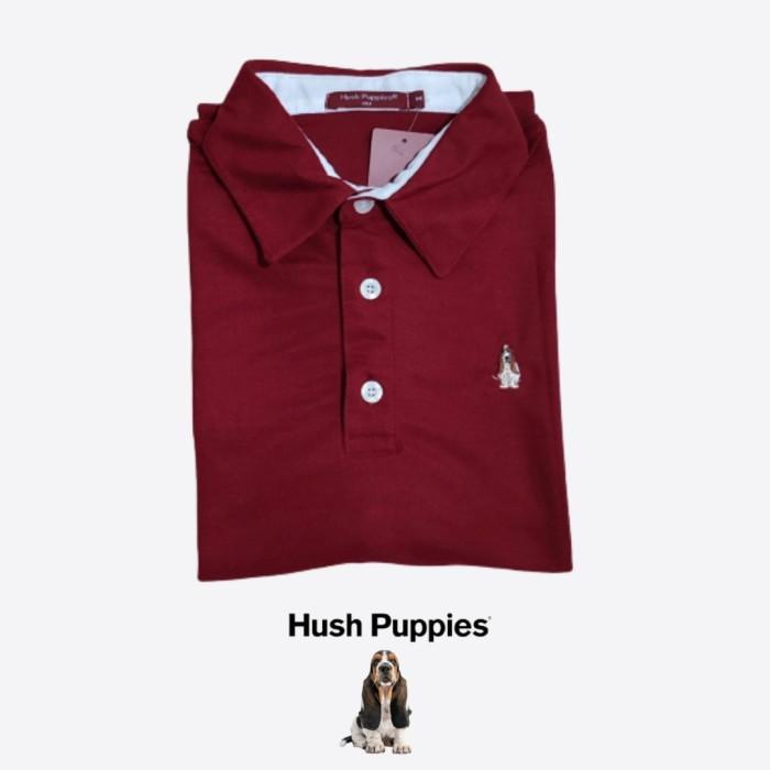 Big Sale Kaos Kerah Polo Shirt Hush Puppies Pria Polos Original Merah Bata Cod Promo