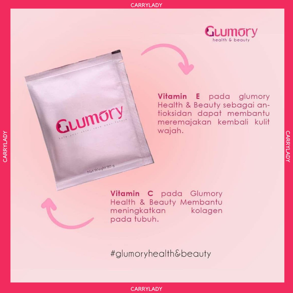 GLUMORY HEALTHY &amp; BEAUTY DRINK 100% ORIGINAL Isi 20 Sachet